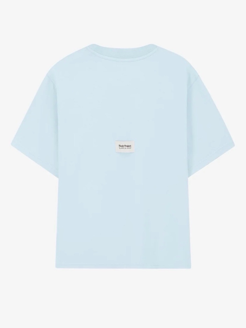 Light Blue Short-Sleeve Tee with Center Chest Patch